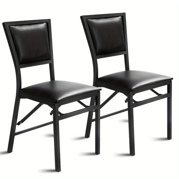 Lifezeal Set of 2 Folding Dining Chair Metal Frame Home Restaurant Furniture Portable