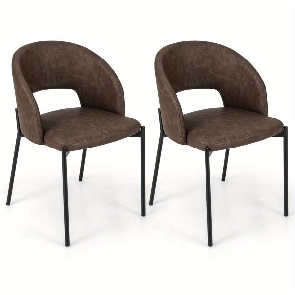 MULTIGOT Dining Chair Set of 2 w/ High-density Sponge Cushion Sturdy X-shaped Frame