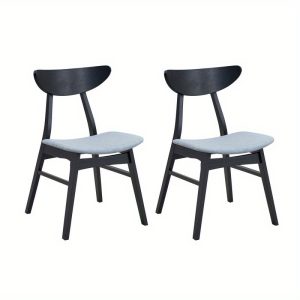 Wooden Dining Chairs Set of 2, Modern Soft Upholstered Kitchen Side Chairs, Wooden Frame Kitchen Chairs for Dining Room, Living Room, Restaurant