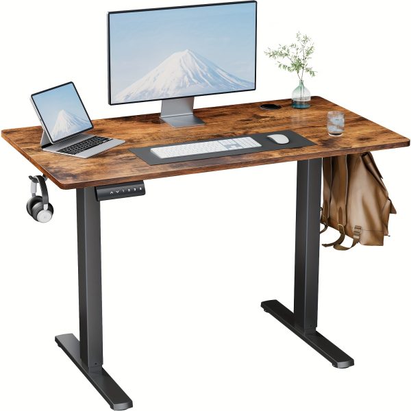 Electric Stnding Desk, 40/48/55/63 Inch Height Adjustable Computer Task Table, Lift Motorized Desktop Workstation, Rising Desk For Office And Home (4 Colors Available)