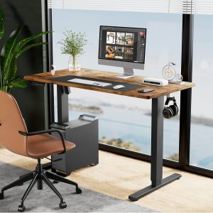 4 colors 40/55/63 Inches Standing Desk, Electric Adjustable Height Sit-Stand Desk with 4 Colors for Home Office, Cafes, Events